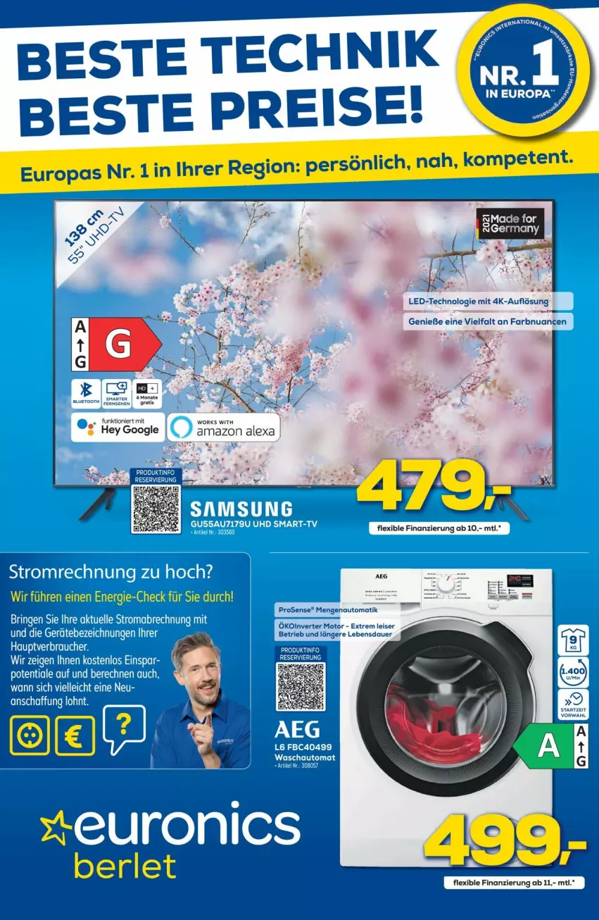 Aktueller Prospekt Euronics - Prospekte - von 30.03 bis 06.04.2022 - strona 1 - produkty: alexa, amazon alexa, auer, auto, eis, Ti