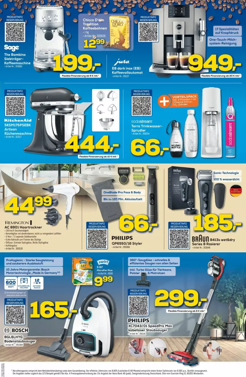 Aktueller Prospekt Euronics - Prospekte - von 30.03 bis 06.04.2022 - strona 7 - produkty: akku, angebot, Bad, Bank, body, bosch, braun, eis, elle, ente, Germ, kissen, matratze, matratzen, milch, Philips, rasierer, Reinigung, reis, remington, ring, spee, Spezi, staubsauger, Ti, torte, usb