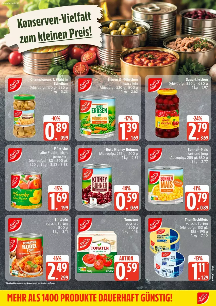 Aktueller Prospekt Edeka - Prospekte - von 05.10 bis 10.10.2026 - strona 11 - produkty: auer, eis, Konserven, leine, reis, Ti, tomate, tomaten