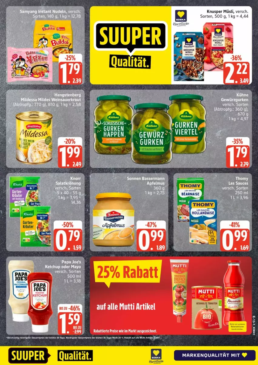 Aktueller Prospekt Edeka - Prospekte - von 05.10 bis 10.10.2026 - strona 16 - produkty: müsli, Mutti, thomy, Ti