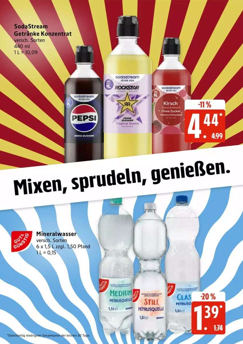 Aktueller Prospekt Edeka - Prospekte - von 05.10 bis 10.10.2026 - strona 21 - produkty: Alwa, drink, elle, mineralwasser, Soda, sodastream, Ti, wasser