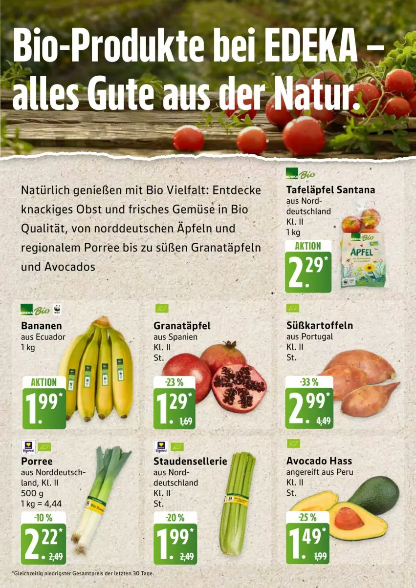 Aktueller Prospekt Edeka - Prospekte - von 05.10 bis 10.10.2026 - strona 6 - produkty: avocado, avocados, banane, bananen, bio, decke, eis, elle, kartoffel, kartoffeln, obst, reis, stauden, Süßkartoffeln, tafeläpfel, Ti, ZTE