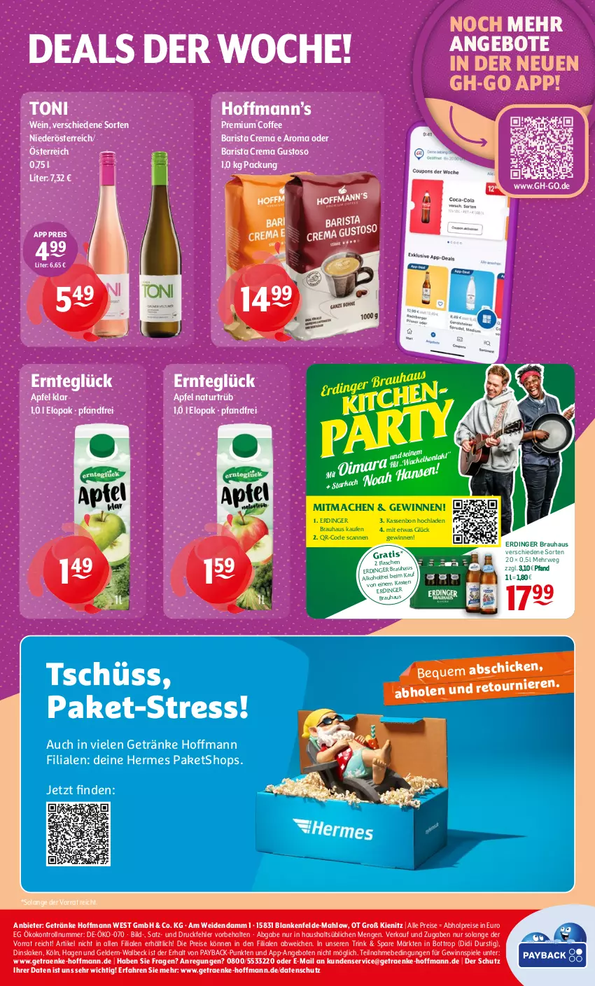 Aktueller Prospekt Getraenke Hoffmann - Prospekte - von 29.09 bis 04.10.2025 - strona 8 - produkty: abholpreise, angebot, angebote, apfel, eis, erdinger, flasche, getränk, getränke, gewinnspiel, mac, natur, payback, reis, rwe, Spiele, Ti, wein