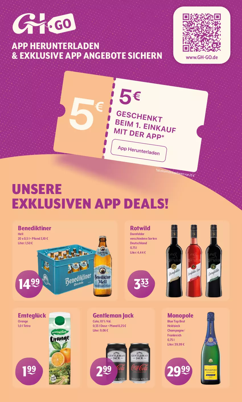 Aktueller Prospekt Getraenke Hoffmann - Prospekte - von 29.09 bis 04.10.2025 - strona 9 - produkty: angebot, angebote, Benediktiner, brut, champagne, cola, dornfelder, orange, Ti, Wild