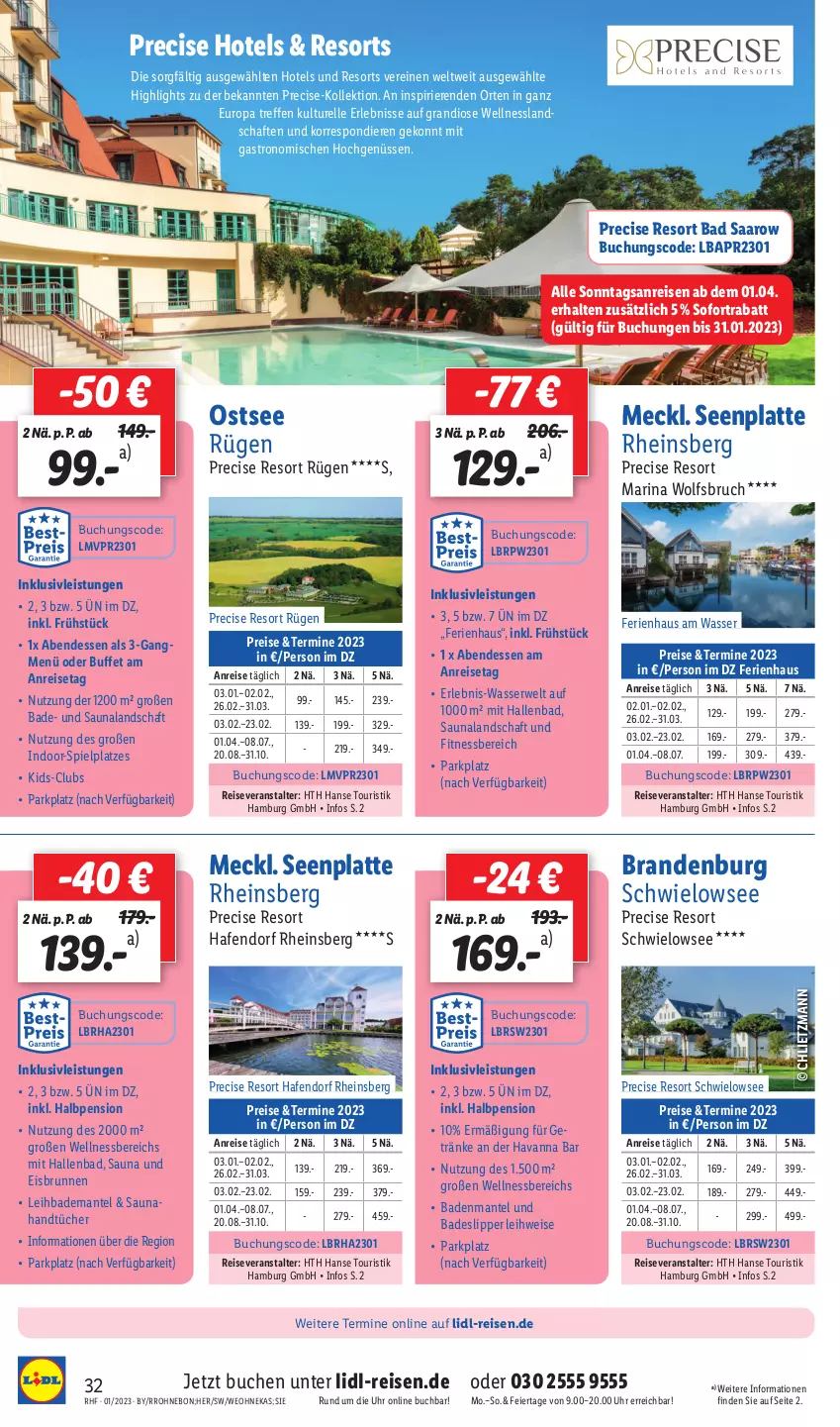 Aktueller Prospekt Lidl - Monatliche Reise-Highlights - von 28.12.2022 bis 31.01.2023 - strona 32 - produkty: Bad, Bademantel, brunnen, buch, eier, eis, elle, ente, getränk, getränke, handtücher, inklusivleistungen, latte, Mantel, reis, reiseveranstalter, rel, rwe, slip, Slipper, sofortrabatt, Ti, tücher, uhr, wasser, wellnessbereich