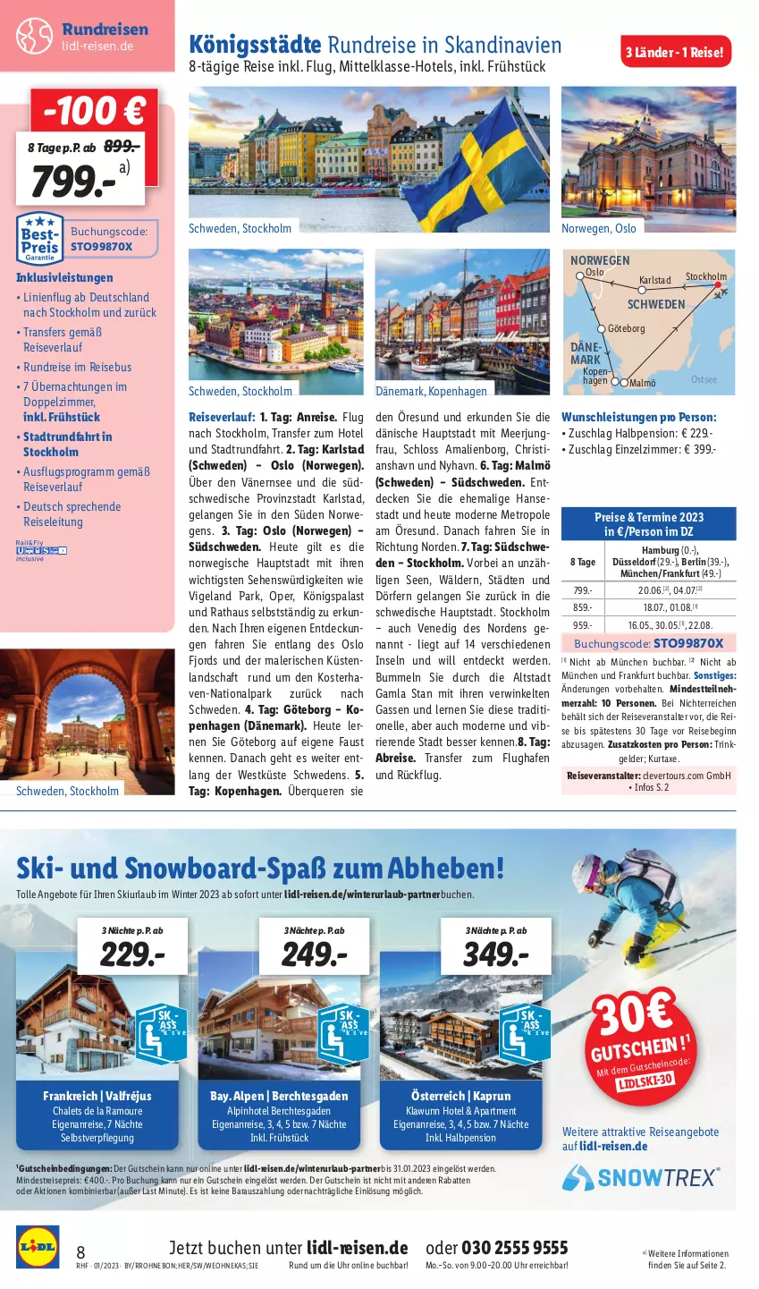 Aktueller Prospekt Lidl - Monatliche Reise-Highlights - von 28.12.2022 bis 31.01.2023 - strona 8 - produkty: angebot, angebote, aust, axe, Brei, buch, decke, eis, Elan, elle, erde, gin, gutschein, Heu, inklusivleistungen, kurtaxe, mac, Metro, Mode, reis, reiseveranstalter, reiseverlauf, rwe, Ti, uhr