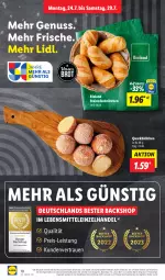Gazetka promocyjna Lidl - Aktionsprospekt - Gazetka - ważna od 29.07 do 29.07.2023 - strona 16 - produkty: bio, bioland, brot, brötchen, eis, lebensmittel, LG, nuss, Ofen, quark, Rauch, reis, steinofen, Ti