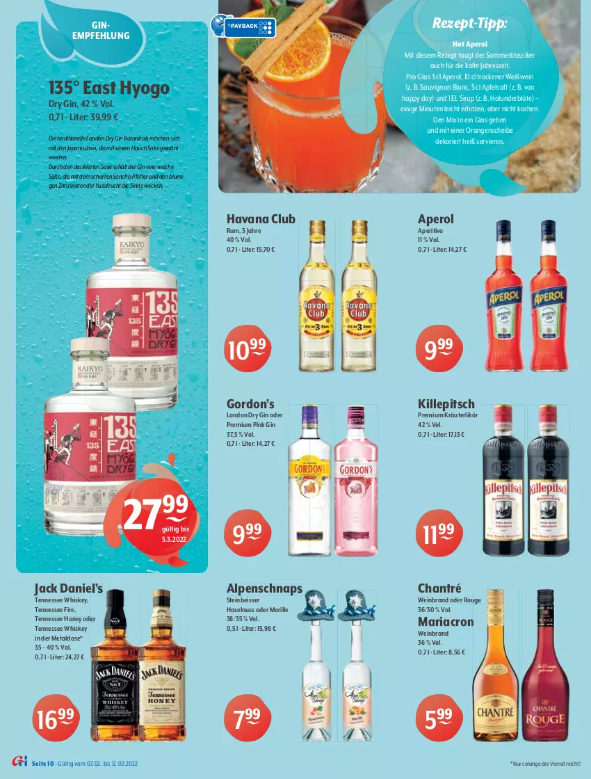 Aktueller Prospekt Getraenke Hoffmann - Prospekte - von 07.02 bis 12.02.2022 - strona 10 - produkty: amaro, aperol, apfel, apfelsaft, aust, Blüte, burgunder, cabernet, chantré, chardonnay, cola, dornfelder, dry gin, eis, elle, ente, erde, Feigen, flasche, frucht, früchte, früchten, gewürz, gin, gordon, Gordon’s, grand sud, grill, grillo, Happy Day, haselnuss, Havana Club, holunder, holunderblüte, jack daniel, Jack Daniel’s, kirsch, kirsche, kirschen, kräuter, kräuterlikör, likör, london dry, london dry gin, mais, mariacron, merl, merlot, monte, Montepulciano, nuss, orange, orangen, passo, pfeffer, Pinot, pinot grigio, preisvorteil, reis, rezept, rezept-tipp, Ria, rotwein, rouge, Rubin, rum, saft, sauvignon, sauvignon blanc, sekt, sirup, tennessee whiskey, Ti, Valpolicella, weck, wein, weinbrand, weine, Weißburgunder, Weißwein, whiskey, Wild, Yo