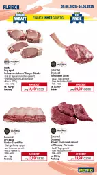 Gazetka promocyjna Metro - Wochen-Angebote - Gazetka - ważna od 14.06 do 14.06.2025 - strona 4 - produkty: Abtei, angebot, angebote, aqua, eis, elle, filet, fisch, fische, Fischer, Flanksteak, fleisch, forelle, frischfisch, garnelen, gewürz, kabeljaufilet, marinade, Metro, natur, reis, rel, Ria, rind, rinder, Rinderrippen, Rippen, saft, Schere, schwein, schweine, schweinerücken, steak, steaks, teppich, Ti, tiefpreis, wein, weine, whiskey, Wild