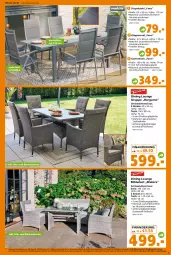 Gazetka promocyjna - Prospekt für Globus Baumarkt Achern - Gazetka - ważna od 23.07 do 23.07.2022 - strona 5 - produkty: Bank, eis, Garten, gartentisch, glasplatte, kissen, klappsessel, latte, möbel, reis, Ria, Rückenkissen, sessel, Sofa, stapelstuhl, stuhl, Stühl, Ti, tisch, ZTE