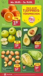 Gazetka promocyjna Aldi Nord - Von Montag - Gazetka - ważna od 15.03 do 15.03.2025 - strona 2 - produkty: aldi, avocado, eis, kartoffel, kartoffeln, leine, LG, orange, orangen, reis, Schal, Schale, speisekartoffeln, spitzkohl, tafeläpfel, Ti, tisch, ZTE