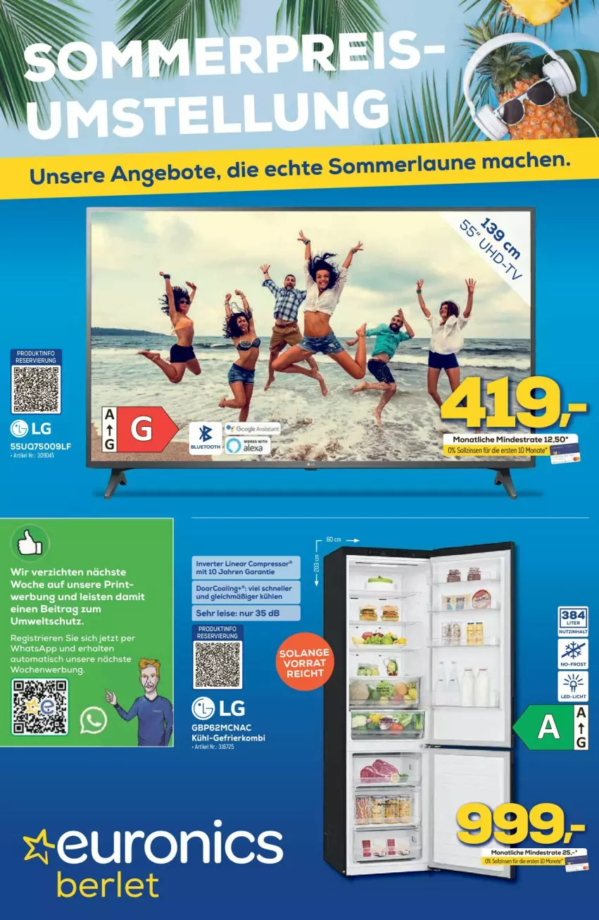 Aktueller Prospekt Euronics - Prospekte - von 19.07 bis 26.07.2023 - strona 1 - produkty: auto, eis, elle, Ti, tisch