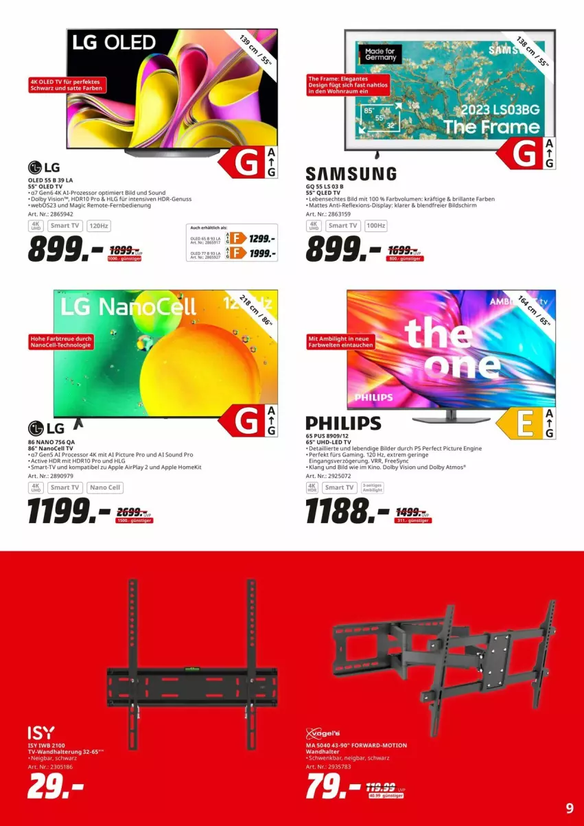 Aktueller Prospekt Media Markt - Prospekte - von 08.07 bis 20.07.2024 - strona 9 - produkty: Apple, eier, fernbedienung, gin, led tv, leds, LG, nuss, oled tv, Philips, qled, ring, Samsung, smart tv, Ti, uhd