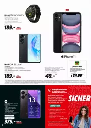 Gazetka promocyjna Media Markt - Prospekte - Gazetka - ważna od 20.07 do 20.07.2024 - strona 6 - produkty: akku, deo, elle, Gesundheit, Honor, huawei, iphone, iphone 11, lack, smartwatch, Ti, wasser