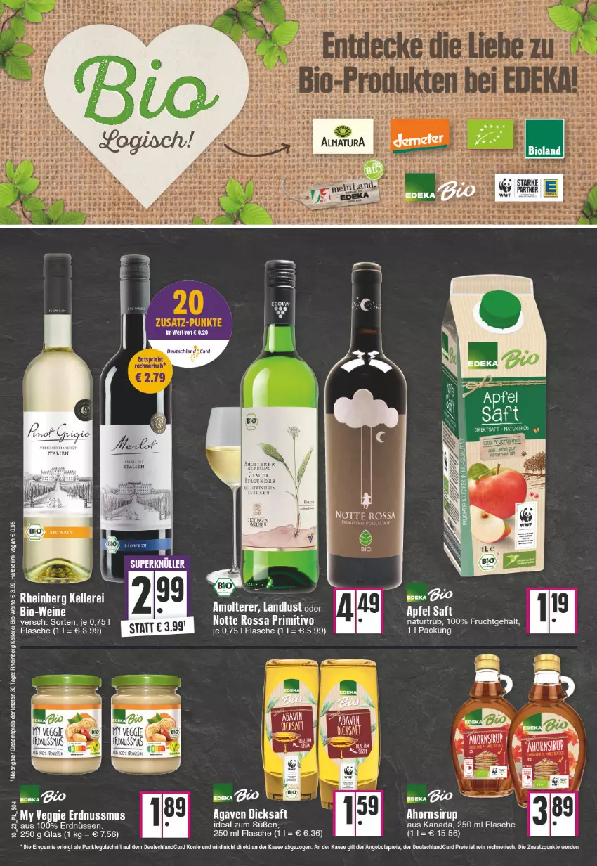 Aktueller Prospekt E Center - Angebote der Woche - von 06.03 bis 11.03.2023 - strona 4 - produkty: apfel, bio, deka, dicksaft, edeka bio, eis, elle, ente, erdnuss, erdnüsse, erdnüssen, flasche, frucht, natur, nuss, reis, saft, sirup, tee, Ti, veggie, ZTE