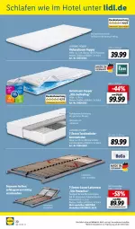 Gazetka promocyjna Lidl - Aktuelle Onlineshop-Highlights - Gazetka - ważna od 31.07 do 31.07.2022 - strona 20 - produkty: asti, Bau, eis, federkern, federkernmatratze, Holz, kernmatratze, latte, lattenrost, matratze, matratzen, ndk, ring, schrauben, Tasche, taschen, taschenfederkernmatratze, Ti, tisch, topper, ZTE