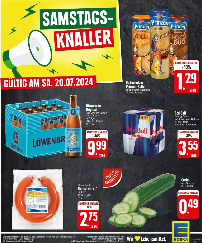 Aktueller Prospekt Edeka - Prospekte - von 15.07 bis 20.07.2024 - strona 28 - produkty: bier, Biere, eis, ente, gin, lebensmittel, reis