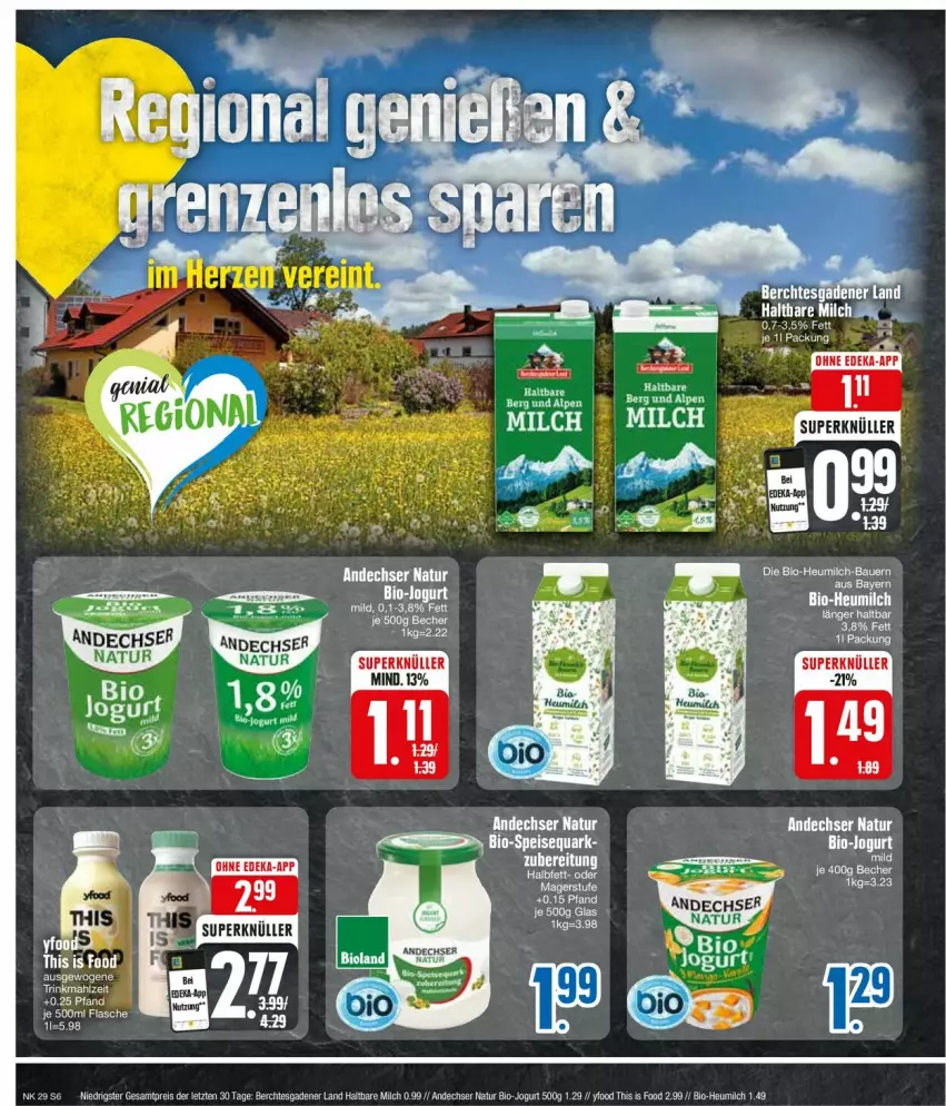 Aktueller Prospekt Edeka - Prospekte - von 15.07 bis 20.07.2024 - strona 6 - produkty: andechser natur, bio, bioland, Heu, jogurt, natur, tee