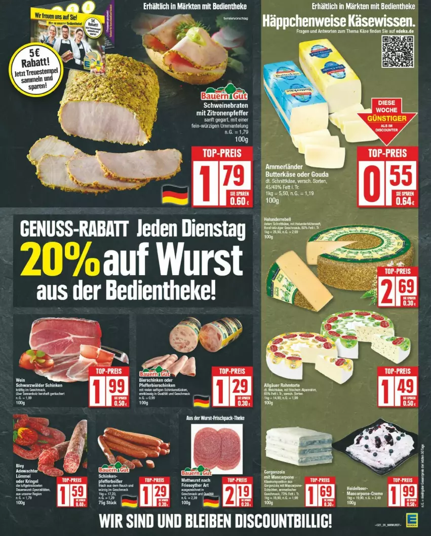 Aktueller Prospekt Edeka - Prospekte - von 20.05 bis 25.05.2024 - strona 5 - produkty: ammerländer, Bau, discount, eier, eis, mac, merl, pfeffer, reis, schinken, schwarzwälder schinken, tee, top-preis, zitrone, zitronen