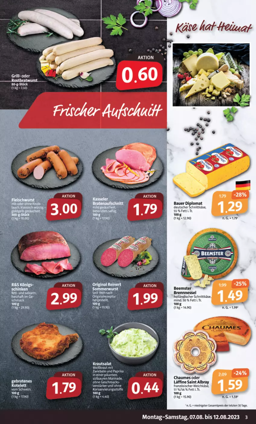 Aktueller Prospekt Markant - Prospekte - von 07.08 bis 12.08.2023 - strona 3 - produkty: albray, auer, Bau, Bauer, Beemster, chaumes, deutscher schnittkäse, dip, eis, französischer weichkäse, holländischer schnittkäse, Käse, marinade, reis, saint albray, schnittkäse, Ti, weichkäse, ZTE