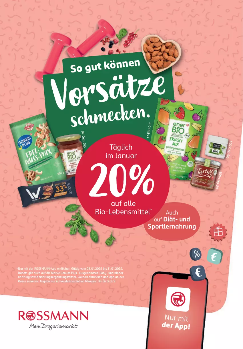 Aktueller Prospekt Rossmann - Prospekte - von 06.01 bis 31.01.2025 - strona 100 - produkty: bio, coupon, Kinder, Kindernahrung, lebensmittel, nuss, Sport, Ti