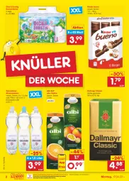 Gazetka promocyjna Netto Marken-Discount - Filial-Angebote - Gazetka - ważna od 22.04 do 22.04.2023 - strona 2 - produkty: Alwa, bestpreis, dallmayr, eis, gerolsteine, gerolsteiner, kaffee, Kinder, kinder bueno, küche, Küchen, küchentücher, mineralwasser, ndk, Nektar, reis, saft, steiner, Ti, tücher, wasser