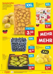 Gazetka promocyjna Netto Marken-Discount - Filial-Angebote - Gazetka - ważna od 22.04 do 22.04.2023 - strona 4 - produkty: beere, beeren, bestpreis, beutel, Birnen, eis, heidelbeere, heidelbeeren, kartoffel, kartoffeln, LG, ndk, reis, speisekartoffeln, Ti, zitrone, zitronen