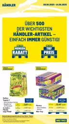 Gazetka promocyjna Metro - Wochen-Angebote Händler - Gazetka - ważna od 14.06 do 14.06.2025 - strona 4 - produkty: eis, flasche, getränk, getränke, mentos, Palette, reis, tequila, Ti