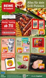 Gazetka promocyjna Rewe - REWE Ihr Kaufpark - Gazetka - ważna od 18.06 do 18.06.2022 - strona 1 - produkty: angebot, angebote, auer, Bau, Bauer, brustfilet, coca-cola, cola, eis, elle, filet, grill, hähnchenbrust, hähnchenbrustfilet, Heu, joghur, joghurt, katjes, kirsch, kirsche, kirschen, reis, rum, Ti, uhr, würstchen, Yo, yoghurt