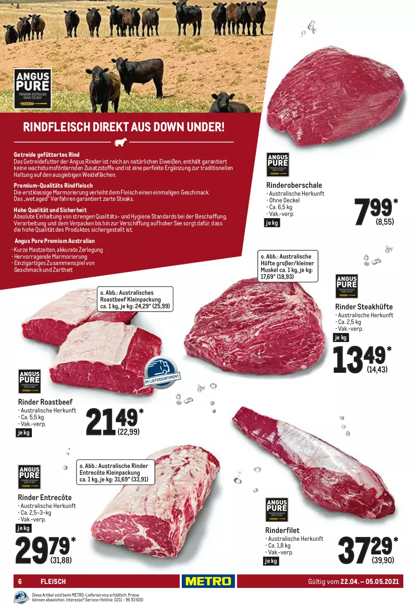 Aktueller Prospekt Metro - GastroJournal - von 22.04 bis 05.05.2021 - strona 6 - produkty: akku, aust, beef, decke, Deckel, eis, elle, entrecôte, filet, fleisch, leine, lieferservice, mac, Metro, reis, rind, rinder, rinderfilet, rindfleisch, roastbeef, Schal, Schale, steak, steakhüfte, steaks, Ti