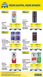 Gazetka promocyjna Metro - Wochen-Angebote Händler - Gazetka - ważna od 16.08 do 16.08.2025 - strona 7 - produkty: bacardi, Cap, captain morgan, cola, Effect, eis, getränk, getränke, Gorbatschow, Metro, metro gastro, mojito, Palette, reis, rum, smirnoff, Three Sixty, Ti, vodka, white rum