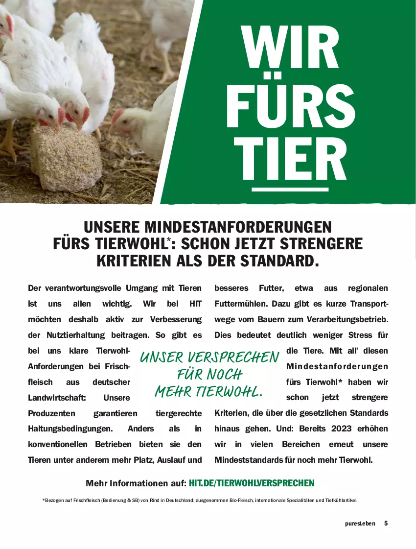 Aktueller Prospekt Hit - Prospekte - von 01.03 bis 30.04.2022 - strona 5 - produkty: auer, Bau, Bauer, bio, eis, elle, ente, fleisch, rind, Spezi, Sport, Ti, Tiere