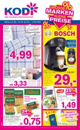 Gazetka promocyjna Kodi - Prospekte - Gazetka - ważna od 10.03 do 10.03.2022 - strona 1 - produkty: auer, Bau, baumwolle, bett, Betttuch, bettwäsche, bio, blume, blumen, blumenerde, eis, elle, erde, farfalle, fusilli, Handy, italienische pasta, lion, mikrofaser, pasta, penne, penne rigate, reis, spaghetti, Sugo, tasse, teller, Ti, tuc, wasser, wolle