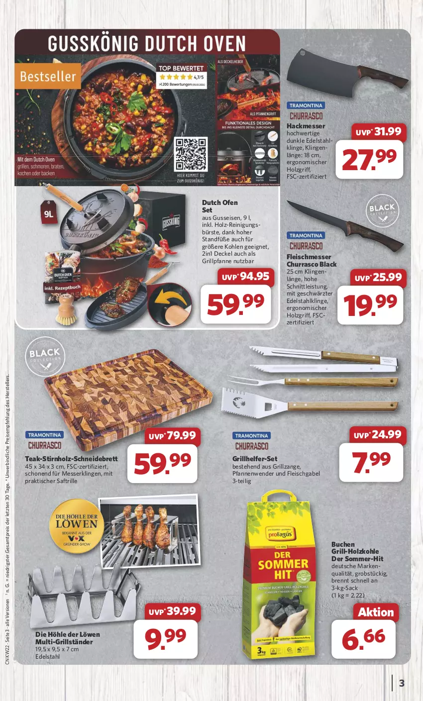 Aktueller Prospekt Combi - Prospekte - von 27.05 bis 01.06.2024 - strona 3 - produkty: buch, bürste, decke, Deckel, edelstahl, eis, elle, fleisch, gabel, grill, grill-holzkohle, Grillpfanne, grillzange, Holz, holzkohle, lack, messer, obst, Ofen, pfanne, pfannen, Pfannenwender, Reinigung, reinigungsbürste, reis, sac, saft, schneidebrett, teller, Ti, tisch, ZTE