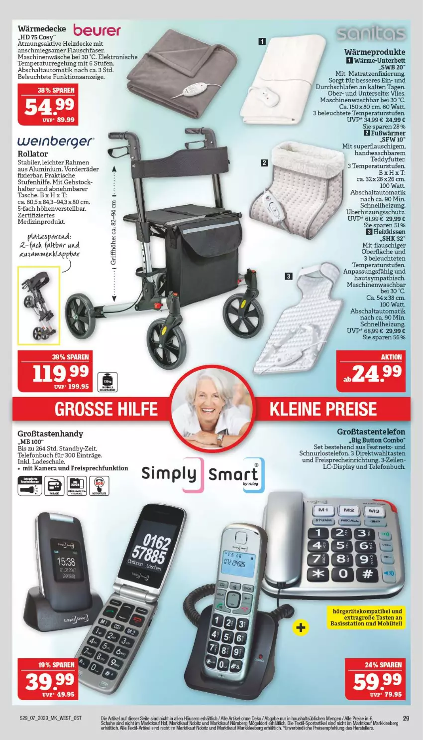 Aktueller Prospekt Marktkauf - Prospekt - von 12.02 bis 18.02.2023 - strona 29 - produkty: auto, Berger, bett, buch, decke, eis, Elektro, elle, Handy, Heizkissen, kamera, kissen, Leuchte, matratze, matratzen, medizinprodukt, reis, rel, Schal, Schale, schuhe, sim, Tasche, telefon, teller, Ti, tisch, überhitzungsschutz