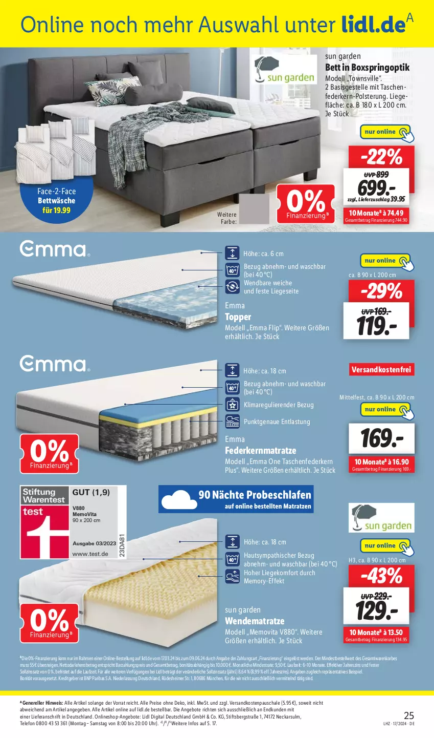 Aktueller Prospekt Lidl - Aktionsprospekt - von 22.04 bis 27.04.2024 - strona 33 - produkty: angebot, angebote, bett, bettwäsche, dell, eimer, eis, elle, erde, federkern, federkernmatratze, kernmatratze, korb, Liege, matratze, Mode, ndk, reis, rel, ring, Schal, Schale, Tasche, taschen, telefon, Ti, topper, uhr, versandkostenfrei, vita, wendematratze