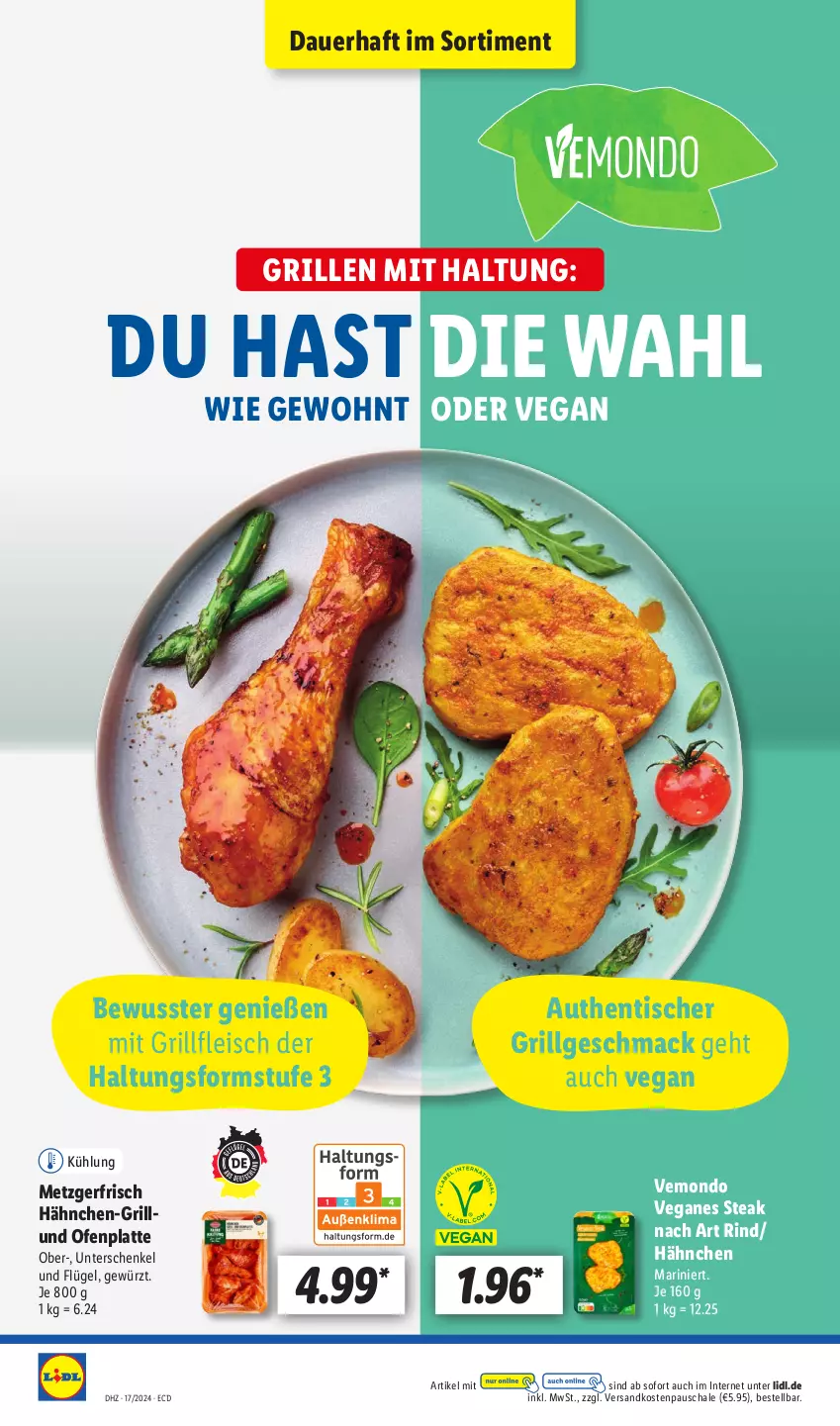 Aktueller Prospekt Lidl - Aktionsprospekt - von 22.04 bis 27.04.2024 - strona 60 - produkty: auer, eis, fleisch, gewürz, grill, henkel, latte, LG, mac, ndk, Ofen, rind, Schal, Schale, schenkel, steak, Ti, tisch