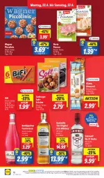 Gazetka promocyjna Lidl - Aktionsprospekt - Gazetka - ważna od 27.04 do 27.04.2024 - strona 16 - produkty: angebot, Berger, bifi, coupon, ecco, eis, elle, finesse, frucht, früchte, fruchtsecco, gin, giotto, herta, herta finesse, irish whiskey, ndk, piccolinis, preisvorteil, reis, rotkäppchen, Schal, Schale, seeberger, smirnoff, spirituosen, teller, Ti, vodka, wagner, whiskey