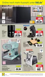 Gazetka promocyjna Lidl - Aktionsprospekt - Gazetka - ważna od 27.04 do 27.04.2024 - strona 34 - produkty: angebot, angebote, bosch, dell, eis, elle, ernesto, espresso, filterkaffee, fleisch, kaffee, kaffeemaschine, krups, kühlschrank, leine, Mode, ndk, obst, Obst und Gemüse, Philips, reis, rel, saft, Schal, Schale, schneidebrett, Schrank, senseo, silvercrest, telefon, Ti, uhr, und gemüse, ZTE