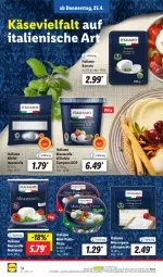 Gazetka promocyjna Lidl - Aktionsprospekt - Gazetka - ważna od 27.04 do 27.04.2024 - strona 42 - produkty: Burrata, di bufala, eis, gorgonzola, italiamo, Käse, mascarpone, mozzarella, ndk, pasta, preisvorteil, reis, rel, Schal, Schale, Ti