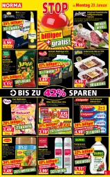 Gazetka promocyjna Norma - Norma - Gazetka - ważna od 27.01 do 27.01.2025 - strona 9 - produkty: bier, Brühe, creme, deo, deospray, erdnüsse, essig, flasche, Frit-Sticks, Geflügel, gin, hühner, LG, Luftgetrocknete Salami, mac, mandel, mandeln, Max Fresh, messer, Mini-Würstchen, nudel, Nudelgericht, rind, ring, sahne, salami, Spezi, Ti, tisch, vanille, würstchen, zahncreme, Zelt