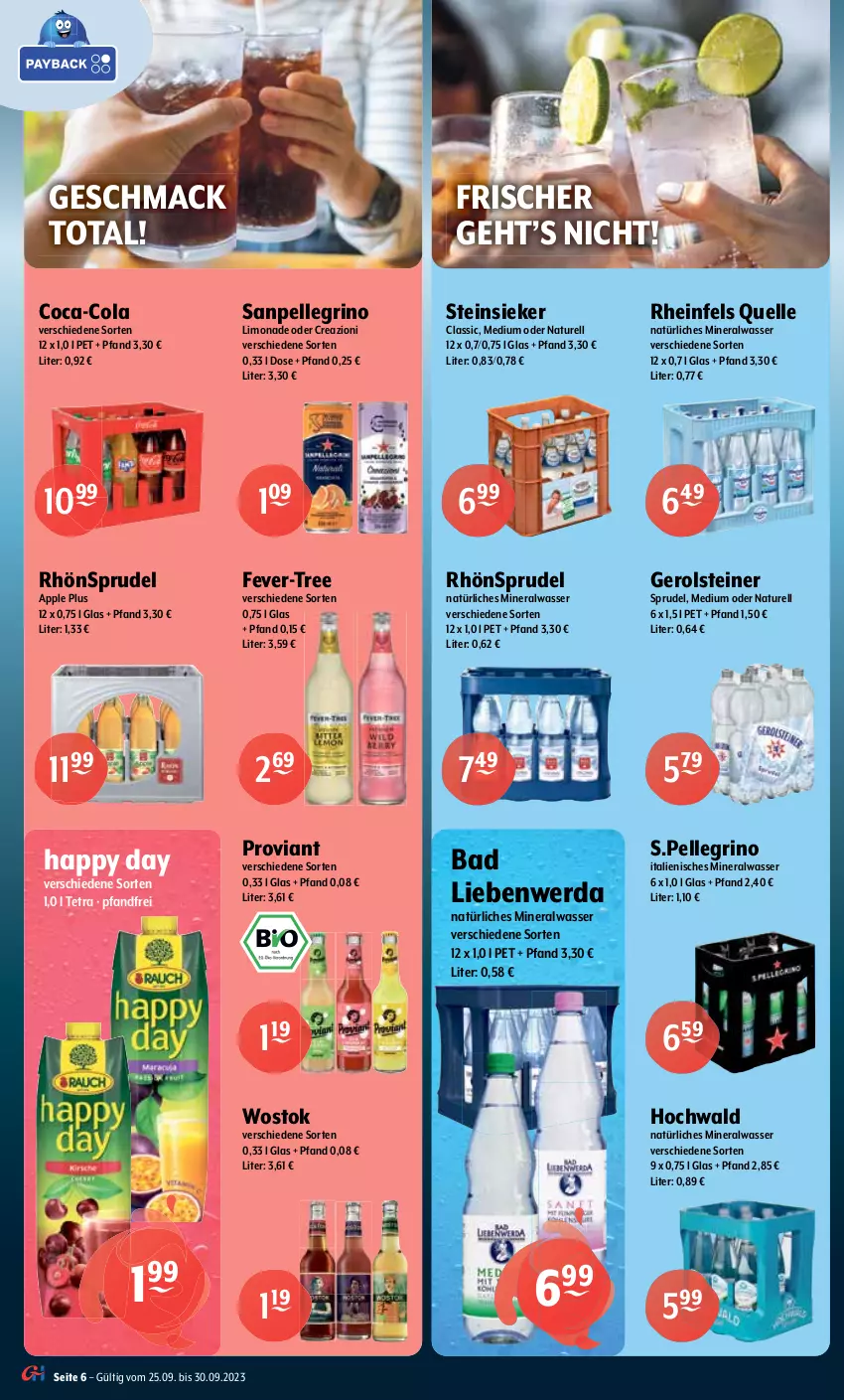 Aktueller Prospekt Getraenke Hoffmann - Prospekte - von 25.09 bis 30.09.2023 - strona 6 - produkty: alkohol, Alwa, Apple, Bad, Bad Liebenwerda, chia, classico, coca-cola, cola, eier, eierlikör, elle, fever-tree, finesse, freixenet, gerolsteine, gerolsteiner, gin, gordon, Gordon’s, Happy Day, haselnuss, hochwald, käfer, kräuter, kräuterlikör, kuemmerling, likör, limo, limonade, mac, merl, merlot, mineralwasser, monte, Montepulciano, natur, natürliches mineralwasser, nuss, Pinot, pinot grigio, Proviant, rel, rheinfels quelle, RhönSprudel, rum, sanpellegrino, scotch, scotch whisky, Sprudel, steiner, Steinsieker, Ti, verpoorten, wasser, wein, whisky