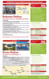 Gazetka promocyjna Rewe Reisen - Reiseprospekt - Gazetka - ważna od 25.02 do 25.02.2022 - strona 39 - produkty: auer, axe, Bau, blume, blumen, buch, E-Bike, E-Bikes, eier, eis, Elan, elle, Engel, Fahrrad, fisch, flasche, Garten, inklusivleistungen, kaffee, kuchen, Kugel, mab, natur, Persen, reifen, reis, reiseverlauf, Ria, sattel, Spiele, Sport, stube, Tasche, tee, Ti, uhr, wasser, wein