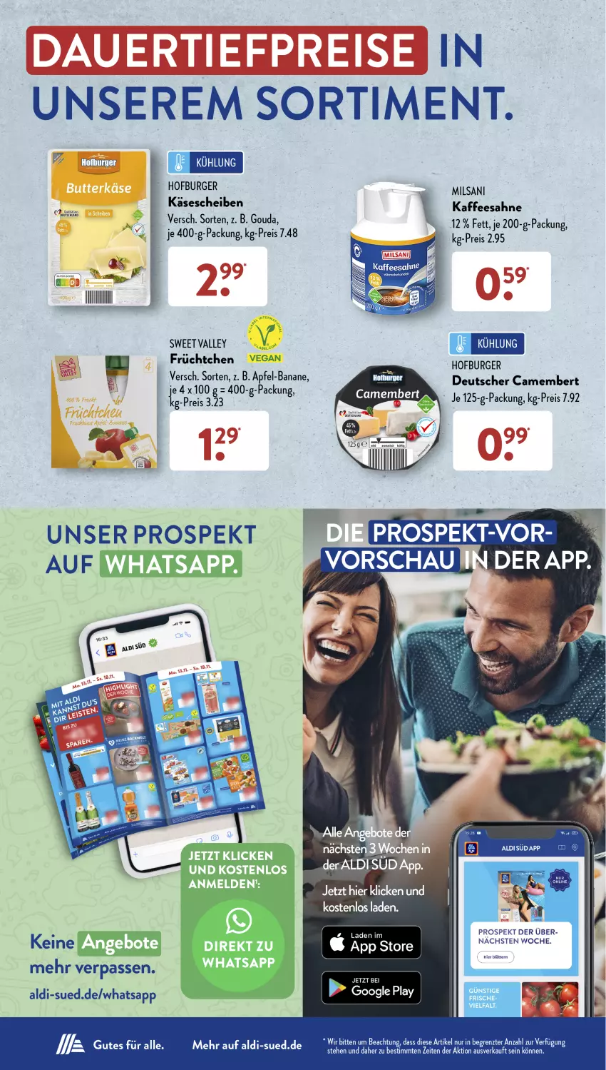 Aktueller Prospekt AldiSud - NÄCHSTE WOCHE - von 27.12 bis 30.12.2023 - strona 3 - produkty: aldi, apfel, auer, banane, burger, dauertiefpreis, eis, gouda, kaffee, Käse, käsescheiben, reis, sahne, tee, Ti, tiefpreis, ZTE