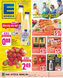 Gazetka promocyjna Edeka - Angebote der Woche - Gazetka - ważna od 22.04 do 22.04.2023 - strona 1 - produkty: angebot, beere, beeren, dallmayr, deka, ente, erdbeere, erdbeeren, flasche, frucht, fruchtsäfte, Nektar, rel, saft, säfte, Schal, Schale, Ti, ZTE