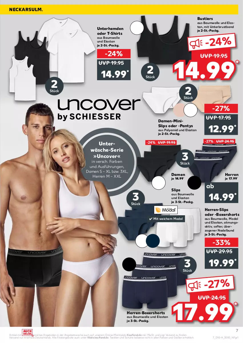 Aktueller Prospekt Kaufland - Spezielle Angebote - von 10.03 bis 16.03.2022 - strona 7 - produkty: angebot, angebote, Bau, baumwolle, eis, hemd, hemden, Minislip, panty, schuhe, shirt, shirts, shorts, slip, slips, Stier, T-Shirt, Ti, Unterhemd, unterhemden, Unterwäsche, wolle