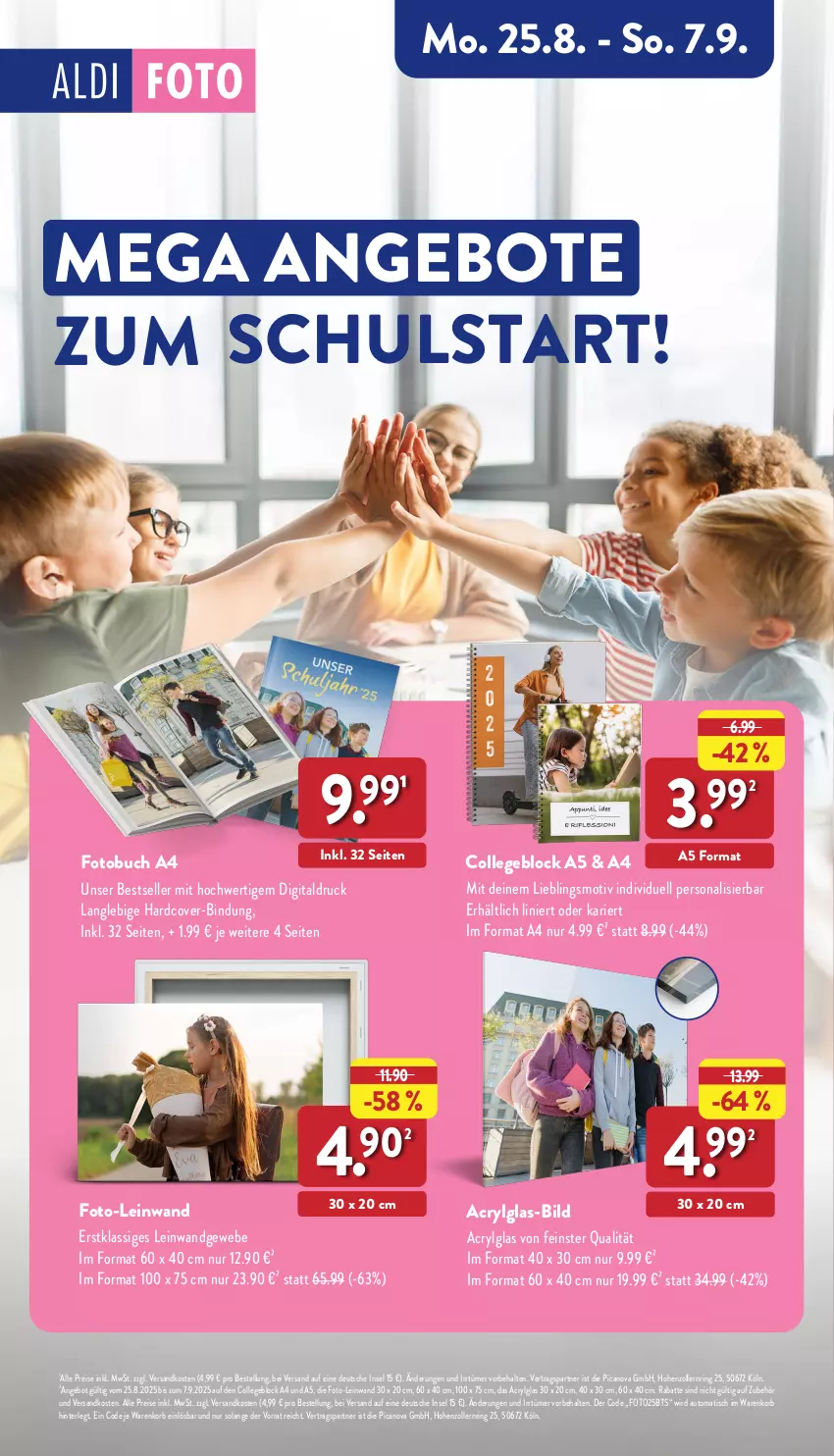 Aktueller Prospekt Aldi Nord - Von Montag - von 25.08 bis 30.08.2025 - strona 42 - produkty: angebot, angebote, auto, buch, collegeblock, eis, elle, Fotobuch, korb, LG, ndk, Persona, reis, ring, Ti, tisch