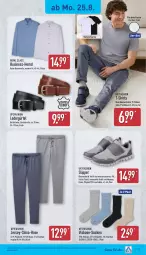 Gazetka promocyjna Aldi Nord - Von Montag - Gazetka - ważna od 30.08 do 30.08.2025 - strona 19 - produkty: Bau, baumwolle, Brei, elle, gin, hemd, hose, Hylo, Mode, reine baumwolle, Ria, shirt, shirts, slip, Slipper, socken, T-Shirt, Ti, up2fashion, wasser, wolle, ZTE
