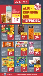 Gazetka promocyjna Aldi Nord - Von Montag - Gazetka - ważna od 30.08 do 30.08.2025 - strona 30 - produkty: aldi, angebot, angebote, aprikose, aprikosen, beutel, biscotto, cerealien, Datteln, eis, eiskaffee, elle, getränk, gin, haribo, kaffee, karamell, LG, linsen, Mantel, mentos, merci, milch, nippon, pfeffer, reis, schoko, schokolade, sim, teller, Ti, tiefpreis