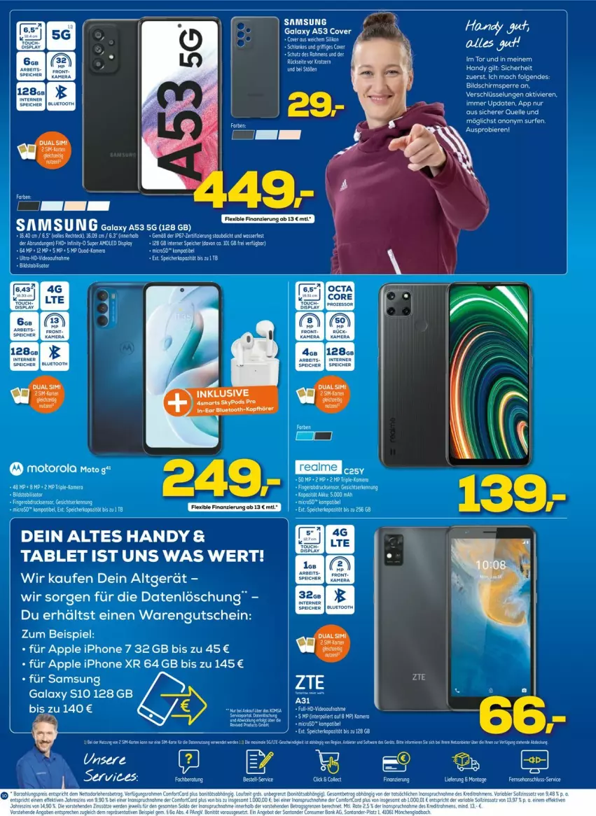 Aktueller Prospekt Euronics - Prospekte - von 06.04 bis 13.04.2022 - strona 10 - produkty: Apple, apple iphone, eis, elle, gutschein, Handy, iphone, IPhone 7, IPhone X, iphone xr, iphone xr 64 gb, LG, mac, motorola, Samsung, samsung galaxy, Samsung Galaxy S, samsung galaxy s10, tablet, tee, Ti